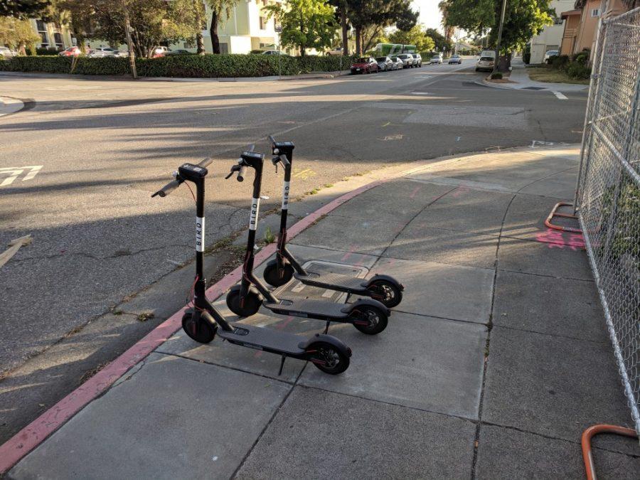 Electric scooters are banned on the UA campus. Bird and other electric scooter sharing companies will not be featured on campus. 
