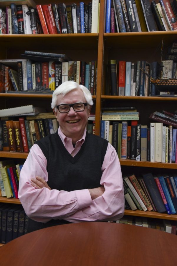 Albert Bergesen in his office in the Social Sciences building on Friday, Feb. 8, 2019. Bergesen is a Professor and the Head of the Department of Sociology at the University of Arizona.
