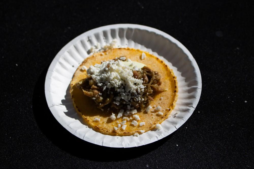 Seis Kitchen offers a Puerco Verde taco at the 6th annual SAVOR Food and Wine Festival on Saturday, Feb. 2 at the Botanical Gardens. SAVOR helps provide funding for the Botanical Gardens and Local First Tucson. 