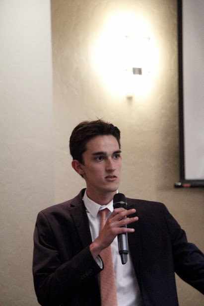 Rodrigo Robles is a pre-business student and one of five candidates running for ASUA student body senator. He answered questions as a part of the Senate Q&A in the Kiva Auditorium on Wednesday, March 20, 2019.