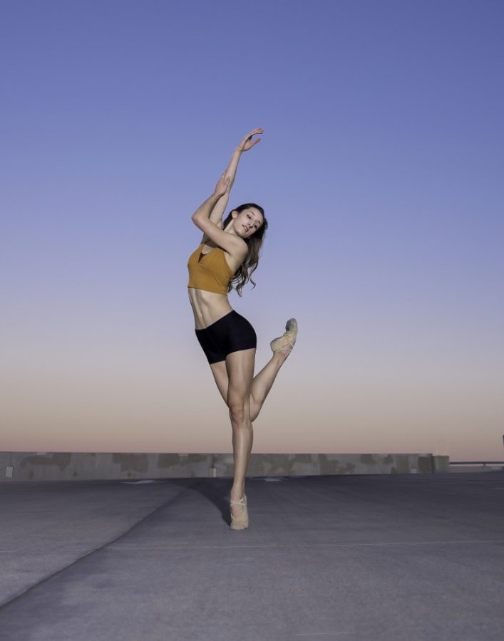 Katelyn Paulsen, a UA student graduating with a bachelor’s degree in dance and one of the School of Dance’s outstanding seniors, is dancing her way from the stage at the Stevie Eller Dance Theatre to medical school.