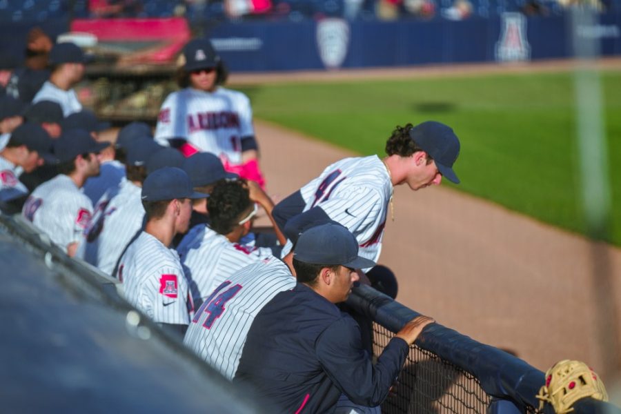Arizonas baseball team before their game against New Mexico State on April 30, 2019, in Tucson, Ariz.