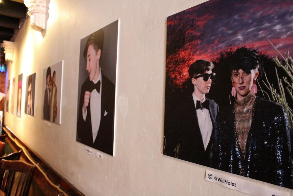 Espresso Art Cafe, located on University Blvd, has a wall showcasing artist @WillHolst.