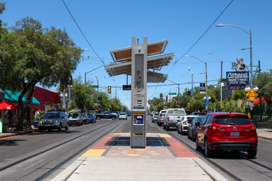 4th Avenue, pictured in June 2019, is a historical shopping center for local businesses, attracting customers from all around. The SunLink streetcar allows for easier access to and from campus to 4th Ave.
