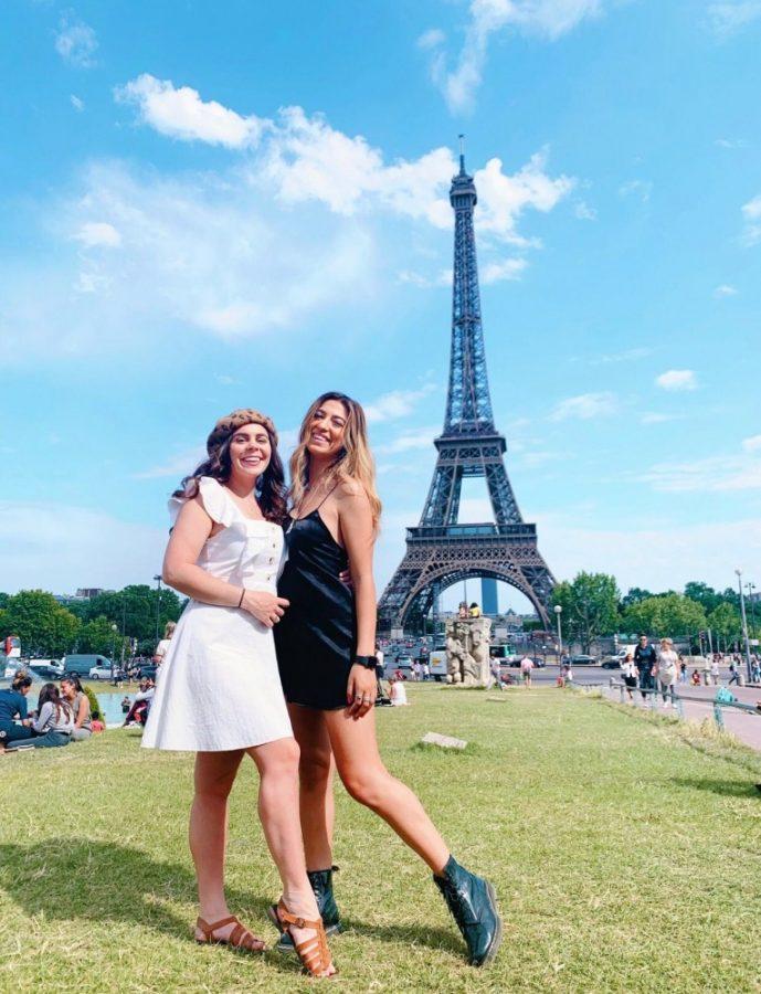 Courtesy Mish DeCarlo

From left, Makenna Downing and Mish DeCarlo, study abroad students, in front of the Eifel Tower.
