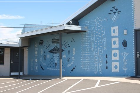 Murals created by local Tucson artists such as this one are located throughout the entire hotel exterior. 
