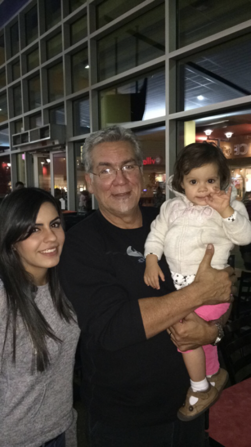 Luisa Munoz and her father with her niece at the El Paso Outlet mall. Photo taken by Munoz’s brother, Sergio Munoz.