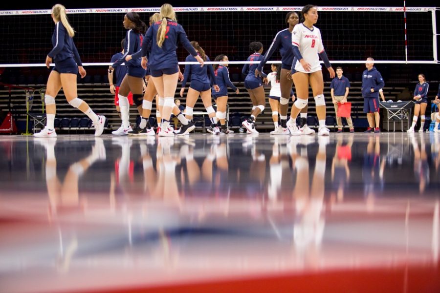 During the Arizona Wildcats Volleyball Red/Blue scrimmage Aug. 24, 2019 in Tucson, Ariz.