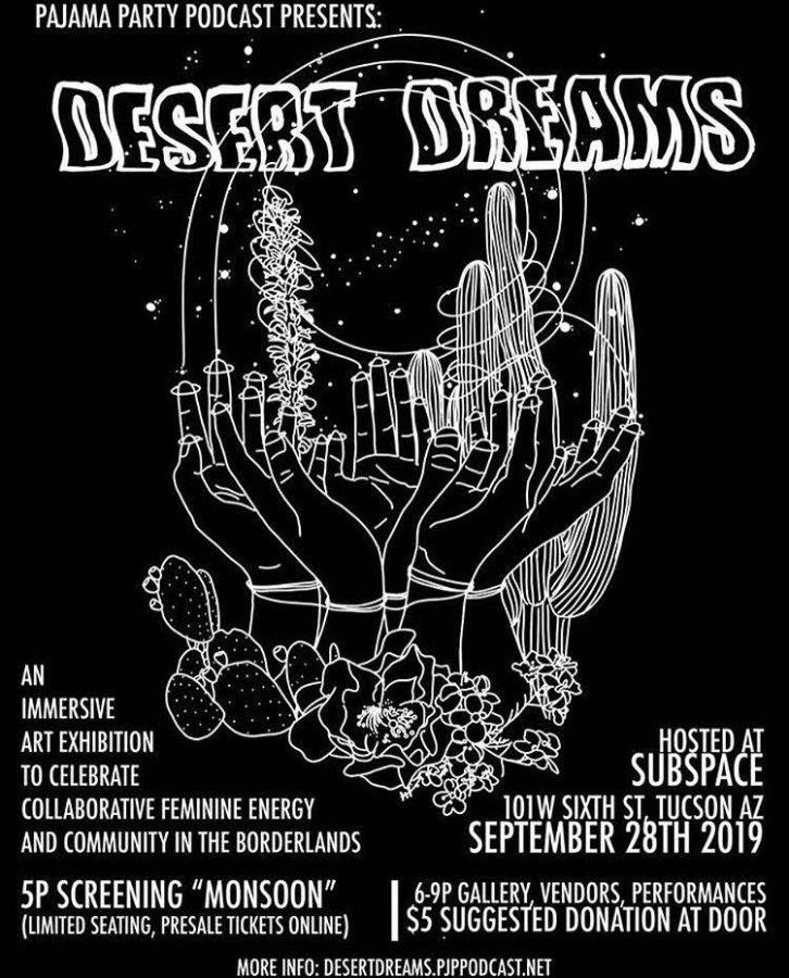 The+flyer+for+the+Desert+Dreams+event%2C+which+will+take+place+on+Sept.+28+at+the+Subspace+art+gallery.+