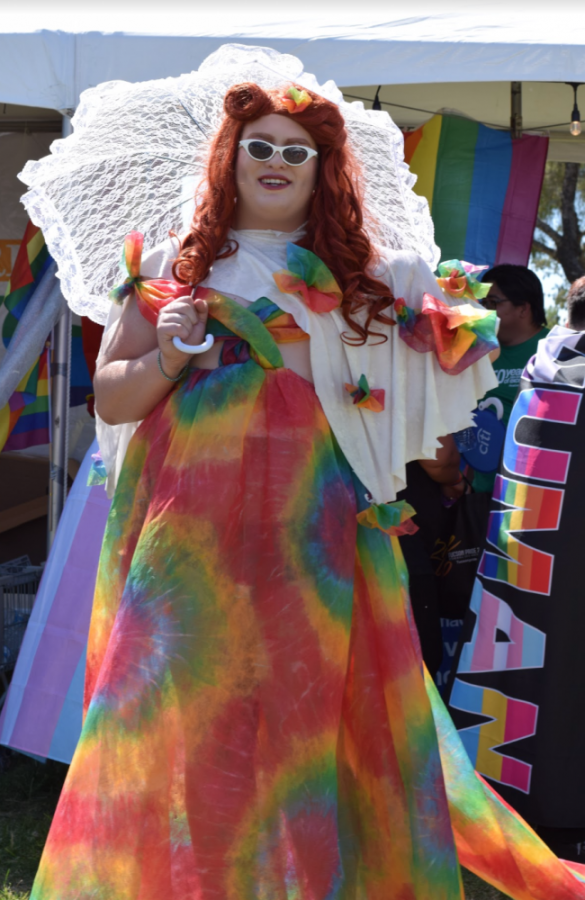 A Tucson Pride attendee dressed up for Tucson Pride 2019. This year’s pride theme was Rise Up.
