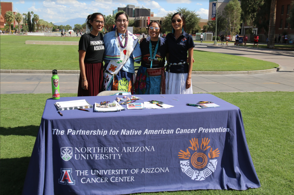 Organizations like The Partnership for Native American Cancer Prevention (NACP), were in attendance at the Indigenous People' Day celebration on campus. The organization is a joint-collaboration between the University of Arizona Cancer Center and Northern Arizona University.