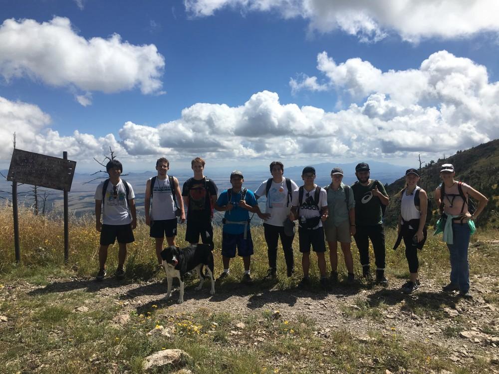 Members of the UA Ramblers Hiking club pose for a picture along the Old Baldy trail on Mount Wrightson on Sep. 21, 2019. 