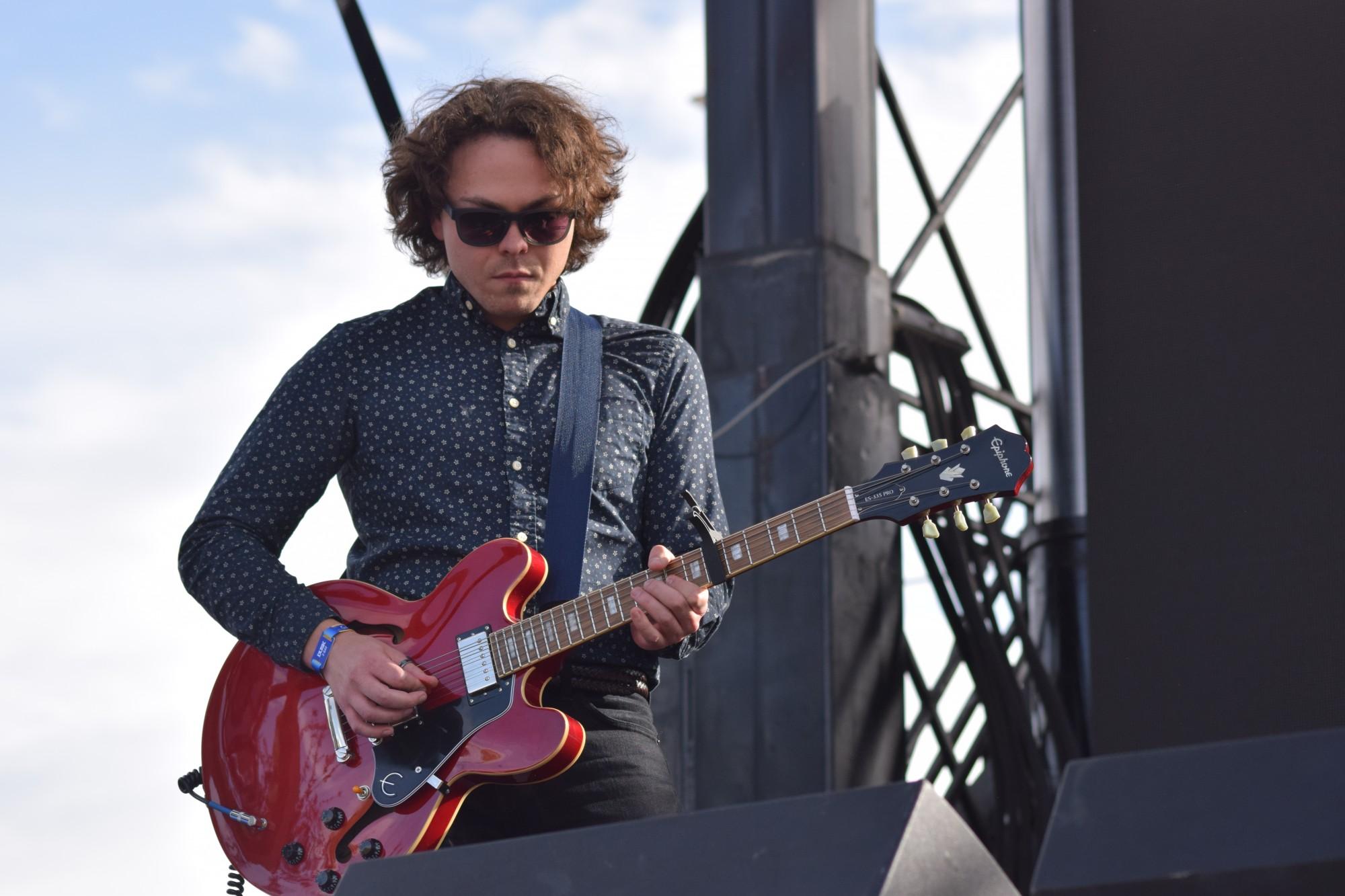 Guitarist for Nocturnal Theory, Clay Dudash performing at Dusk Music Festival on November 10. Nocturnal Theory is an Alternative Pop band from Tucson.
