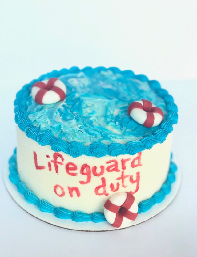 A lifeguard cake created by Kayla Lancaster. 
