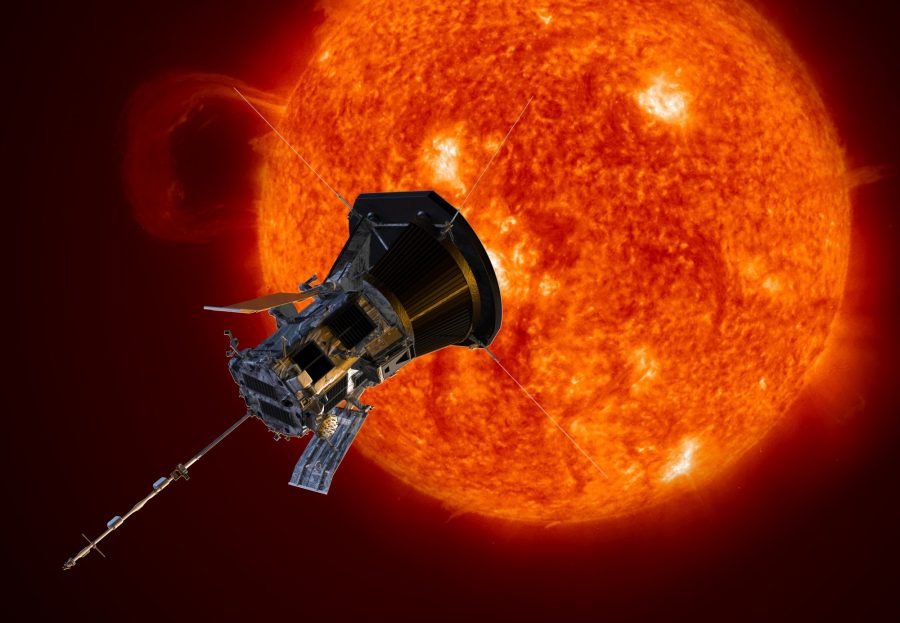 Artist’s concept of the Parker Solar Probe spacecraft approaching the sun. Launched in 2018, Parker Solar Probe will provide new data on solar activity and make critical contributions to our ability to forecast major space-weather events that impact life on Earth. 