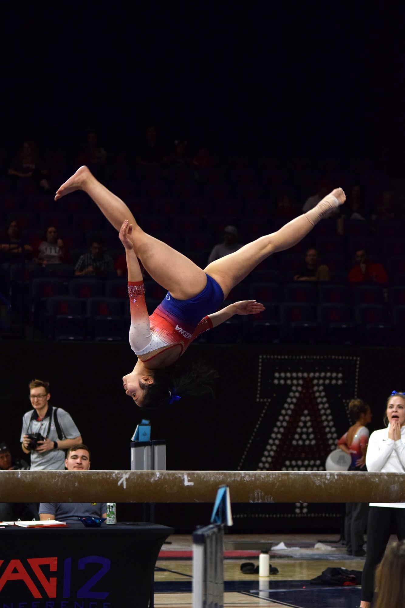 Arizona gymnast Malia Hargrove competes in first NCAA National ...