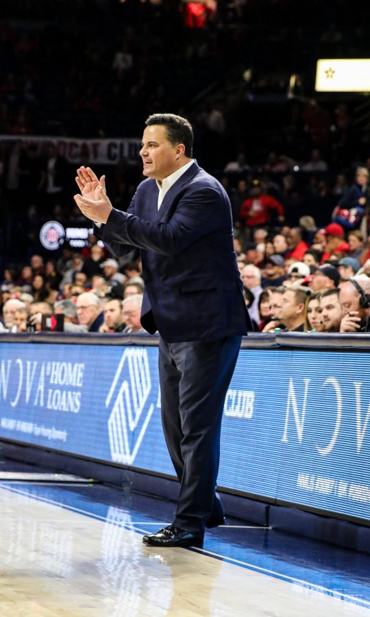 Arizona mens basketball head coach Sean Miller celebrated his 400th career win after the Wildcats defeated the Trojans. 