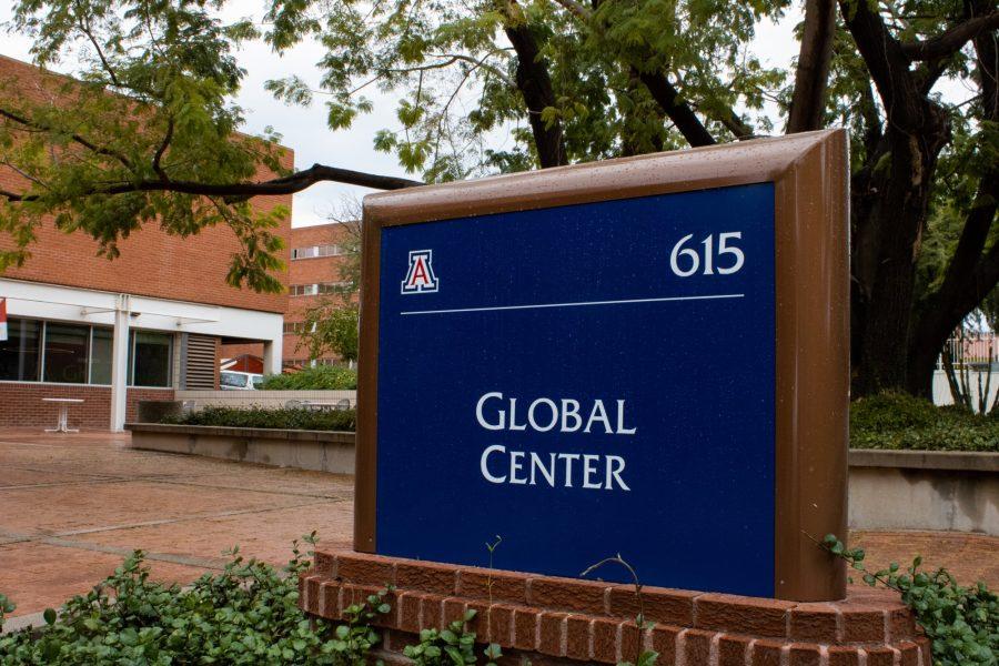 The sign for the UA Global Center, which is where the University of Arizona’s Passport Office is located. The Passport Office was open for a special event on Saturday, Feb. 22, 2020, to help students and residents of Tucson apply for passports. 