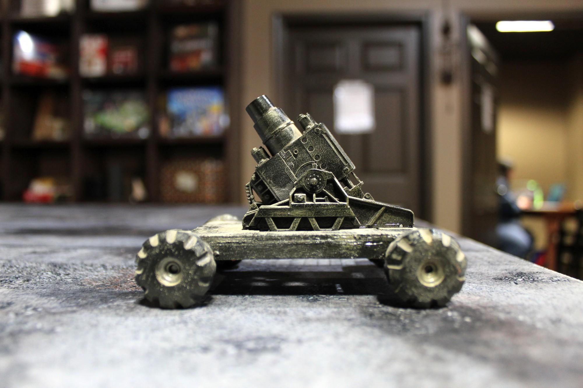 A miniature from a table top game. Tucson Games and Gadgets holds a “Miniature Mayhem” event every Sunday, noon to 6 p.m., that invites new and veterans to play some games with miniatures and strategy.