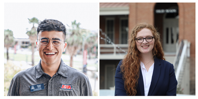 Rocque Perez, left, and Tara Singleton, right, are currently the two candidates who have advanced to the general election for ASUA President. 
