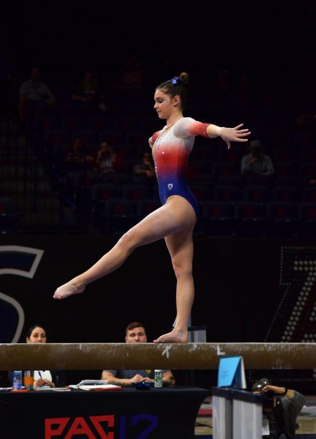 %26nbsp%3BZaza+Brovedani+doing+her+routine+on+the+balance+beam+on+Feb.+1%2C+2020%2C+during+the+meet+against+the+University+of+Utah.+Brovedani+was+a+freshman+this+year.%26nbsp%3B