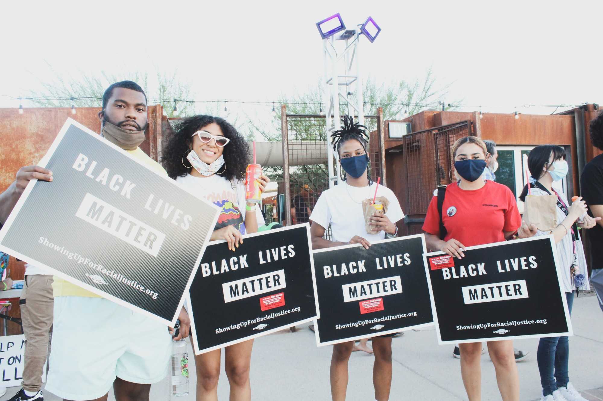 Juneteenth: Institutionalized attendees holding signs in front of the MSA Annex. Photo courtesy of photographer Joseph Dukes (IG: @freegamebrand)