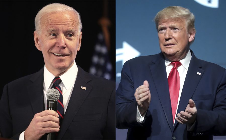 Side-by-side+photo+of+former+Vice+President+Joe+Biden+and+President+Donald+Trump.+Photos+both+by+Gage+Skidmore%2FFlickr.