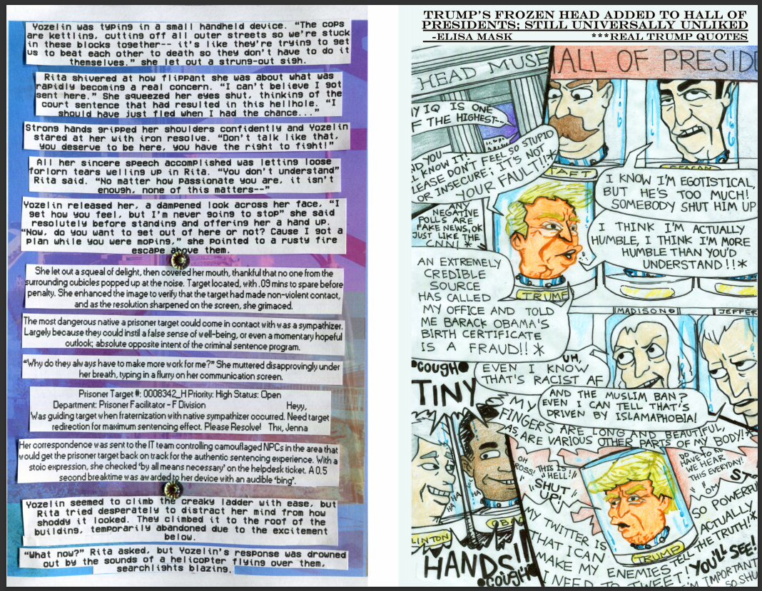  Pages of “Technophilia”, a zine by Elisa Mask. Courtesy Elisa Mask