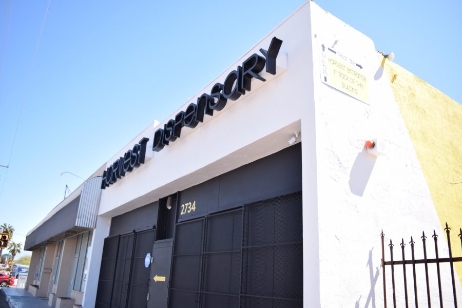Harvest Dispensary, located on Grant Road in Tucson, Ariz., on March 17, 2021. Proposition 207, which legalized the sale of recreational marijuana to adults over 21, passed in November of 2020.