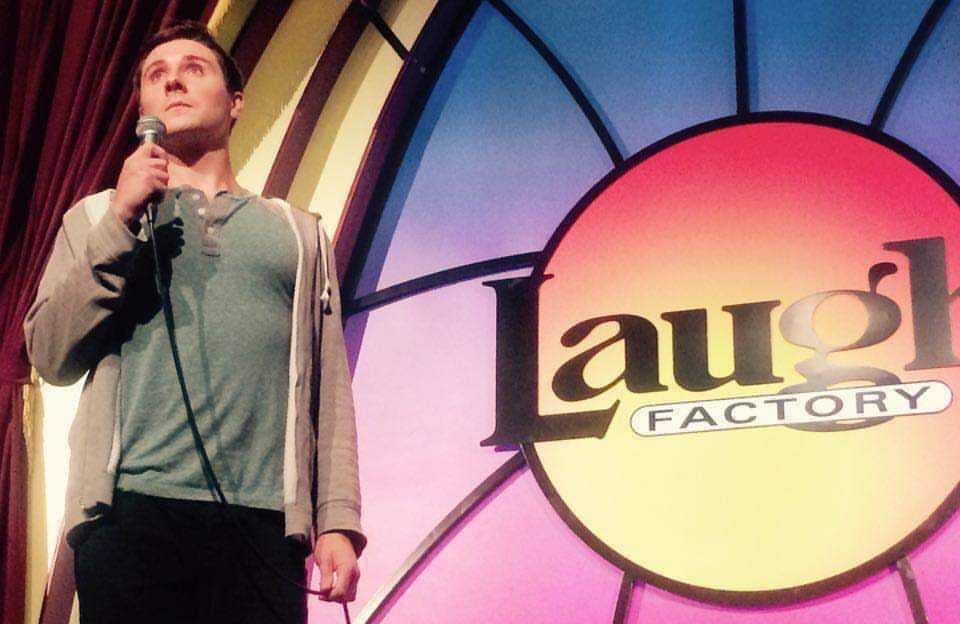 Randall Walter, Vidal's podcasting partner and fellow comedian, performs stand-up comedy at Laugh Factory in Chicago. Courtesy Randall Walter.