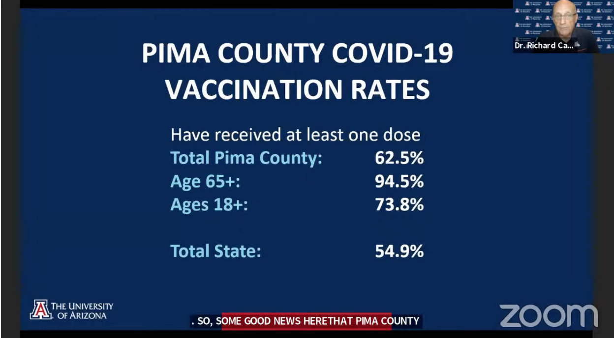 Dr. Richard Carmona discusses COVID-19 vaccination rates at the Aug. 23 reentry briefing.
