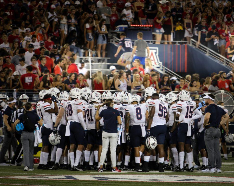 The University of Arizona football team played San Diego State at Arizona Stadium on the evening of Sept. 11. The Wildcats would go on to lose to San Diego State with a final score of 38-14.