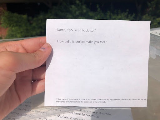 Picture of a response card.