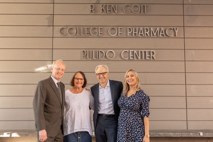The+College+of+Pharmacy+was+renamed+to+the+R.+Ken+Coit+College+of+Pharmacy+after+a+%2450+million+donation+by+alumnus%2C+entrepreneur+and+philanthropist+R.+Ken+Coit.+Courtesy+photo+by+Kyle+Mittan.