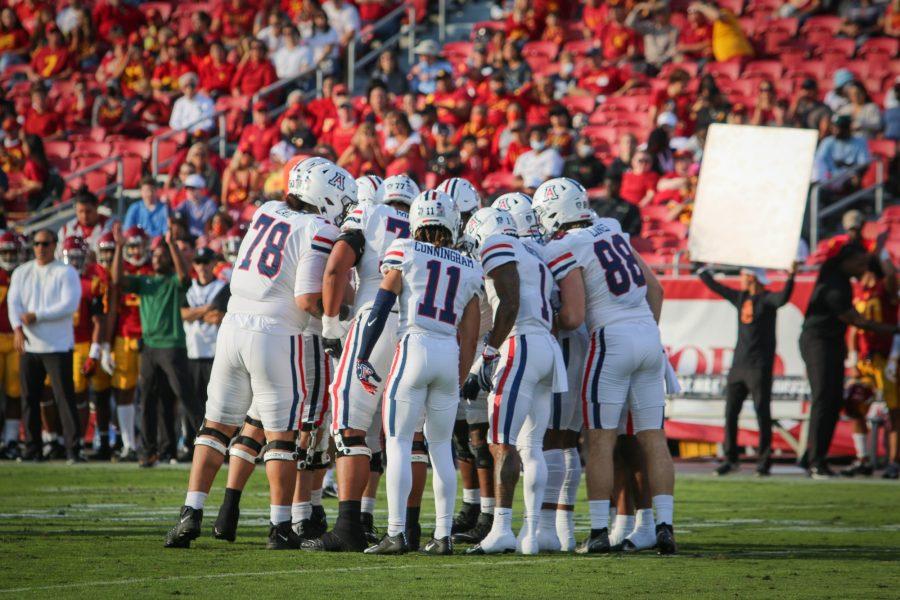 The Arizona football team faced off against the USC Trojans on Saturday, Oct. 30, at United Airlines Field at the Los Angeles Memorial Coliseum. 