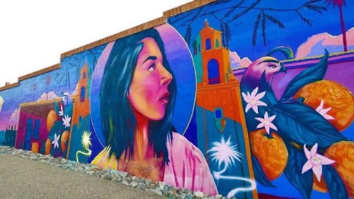 "Ocaso" painted by local muralist Isaac Caruso.