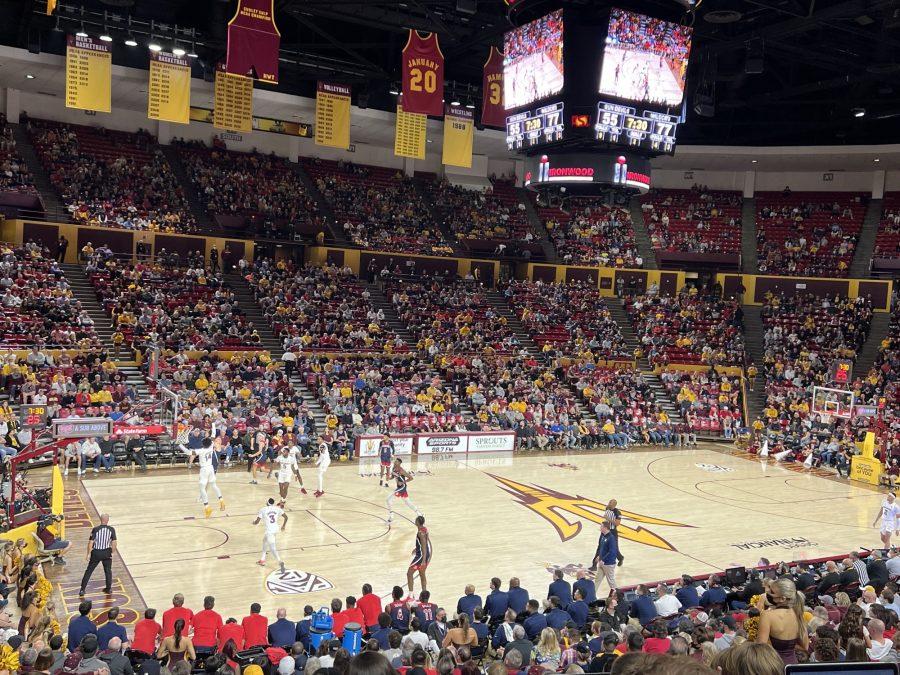 The Arizona mens basketball team faced off against the Arizona State Sun Devils on Monday, February 7, 2022. 