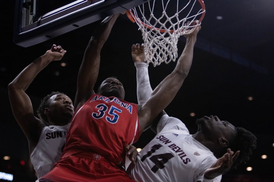 The Arizona mens basketball team defeated ASU in a home game in McKale Center on Jan. 29. The teams stayed neck and neck up until the end with a final score of 67-56. 