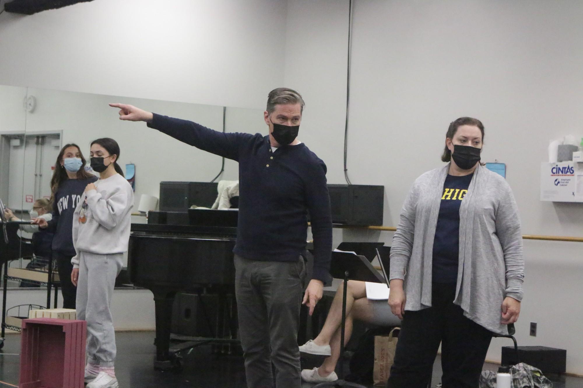 Director Hank Stratton instructs students during rehearsal.