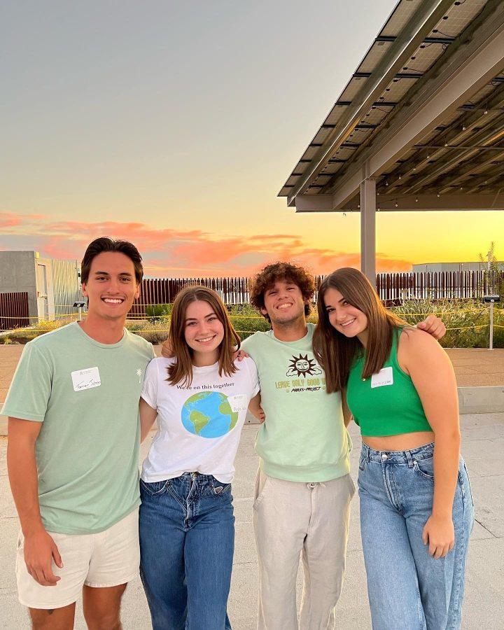 Tanner Johnson, Alyse Kelly, Diego Palmisano and Emily Palanjian, the four founders of the University of Arizonas Eplison Eta chapter. (Photo by Tanner Johnson.)