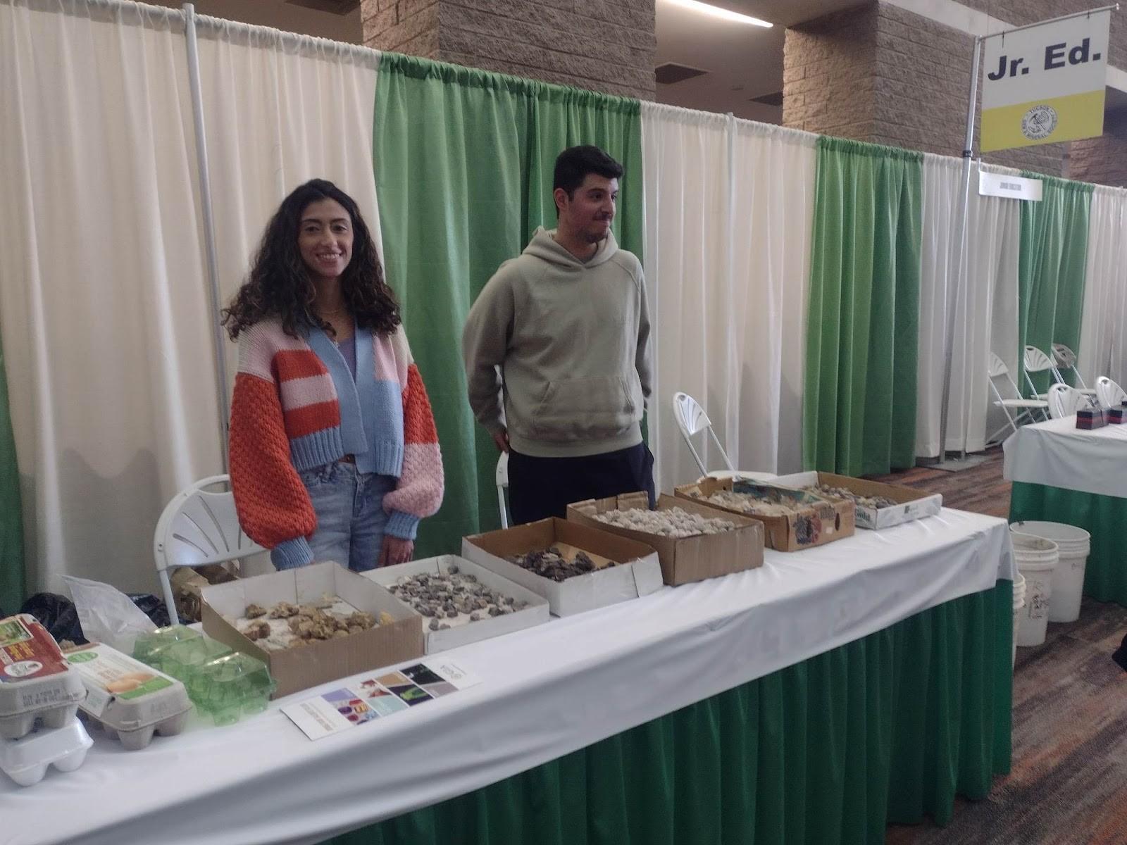 Dana Assudmi volunteers at the Junior Education Center at the Gem and Mineral Show in Tucson, on Feb. 10. The Center is hosted by the Society of Earth Science Students Club.