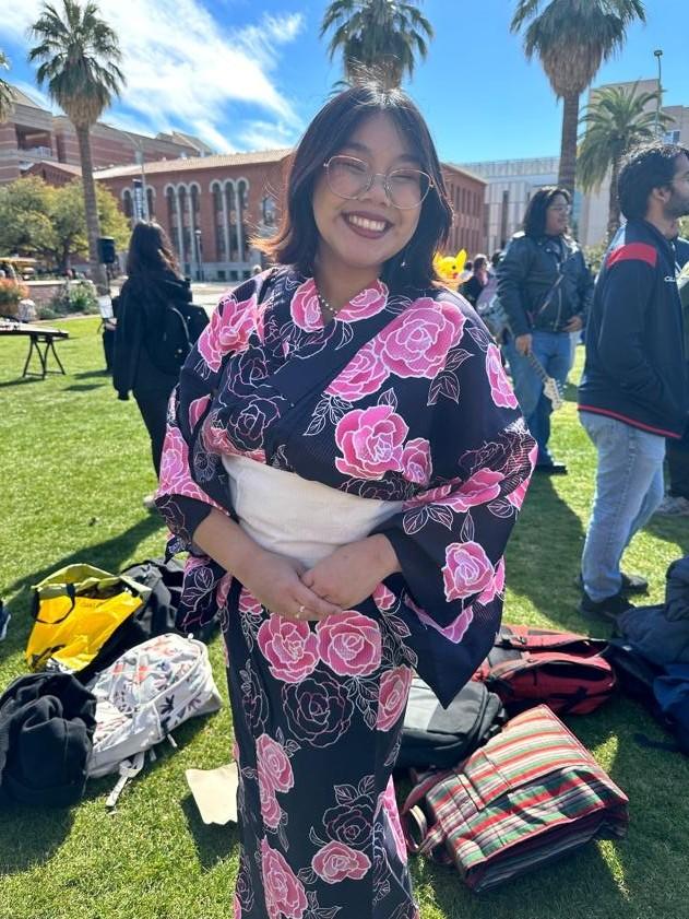 NeryAnne Jinon served as the student representative for her Japanese language class at the East Asian Cultural Festival, which was held on the UA Mall on Feb. 8 from 11 a.m. to 2 p.m. Jinon said that her love for Japanese rock contributed to her appreciation of Japanese culture.