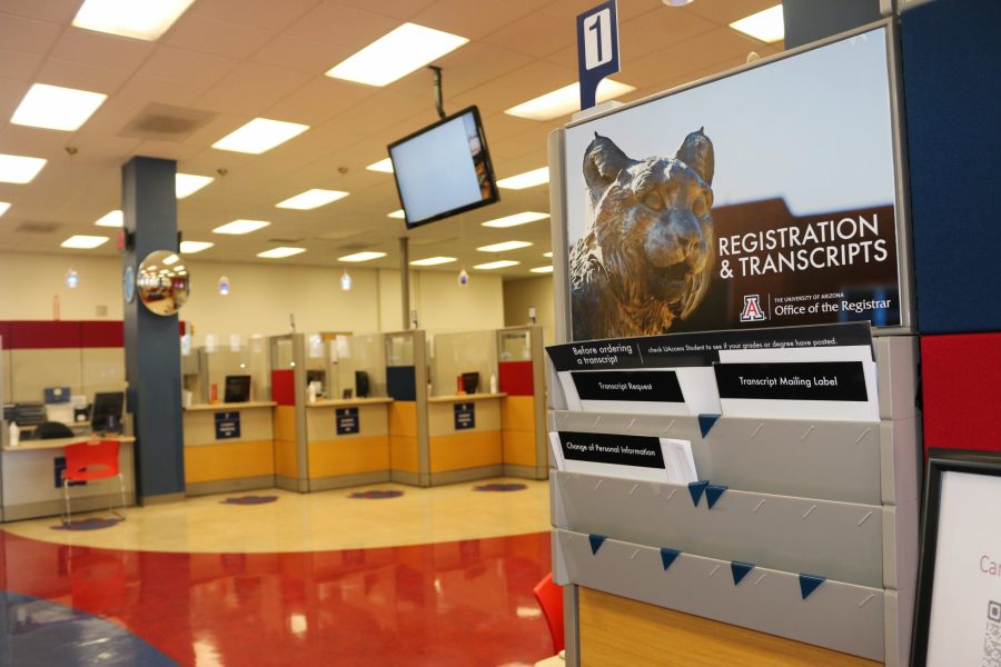The Office of the Registrar, located inside the University of Arizona Administration Building on the main floor, offers resources to students 8:30 a.m.-4:30 p.m. Monday through Friday.   
