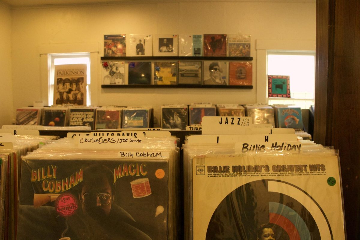 A multitude of records lay on the shelves at Hurricane Records in Tucson, Ariz. on Aug. 10, 2023. The record shop is located on Fourth Avenue and is open Wednesday through Sunday.