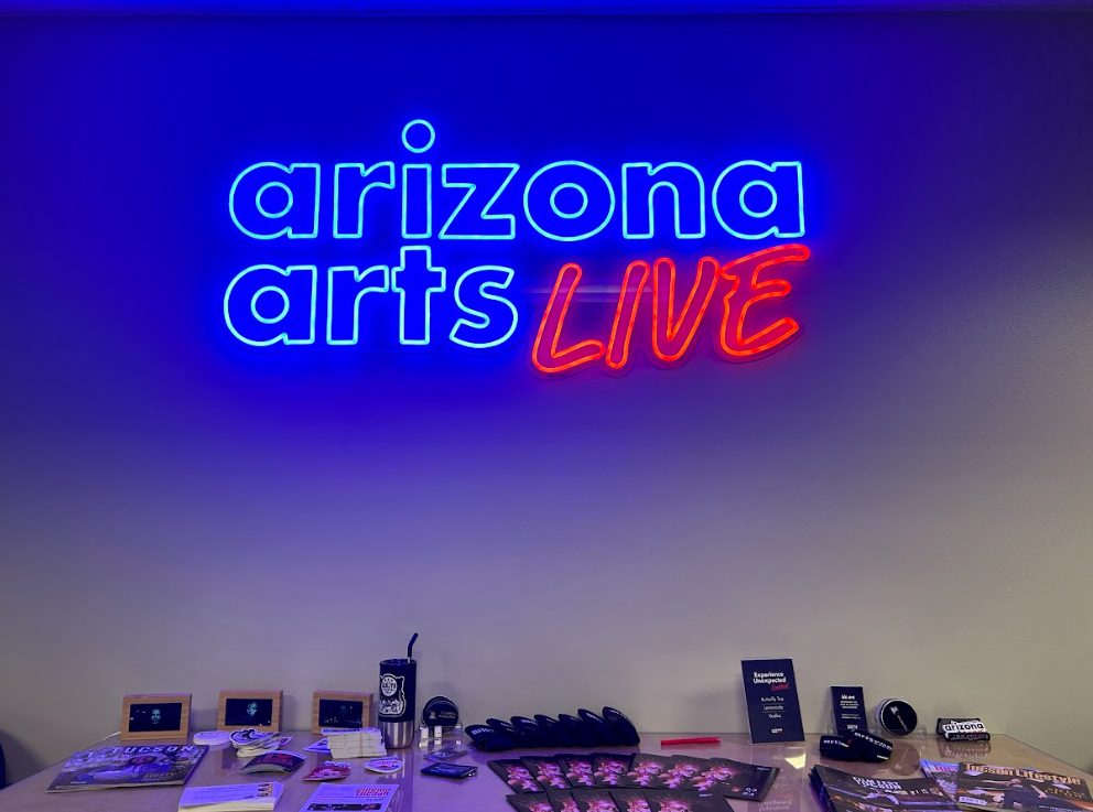 Arizona+Arts+Live+promotion+desk+taken+in+the+Arizona+Arts+Live+office+on+Oct.+2.+Manual+Cinema%E2%80%99s+%E2%80%9CFrankenstein%E2%80%9D+show+will+take+place+on+Oct.+26+in+Centennial+Hall.+