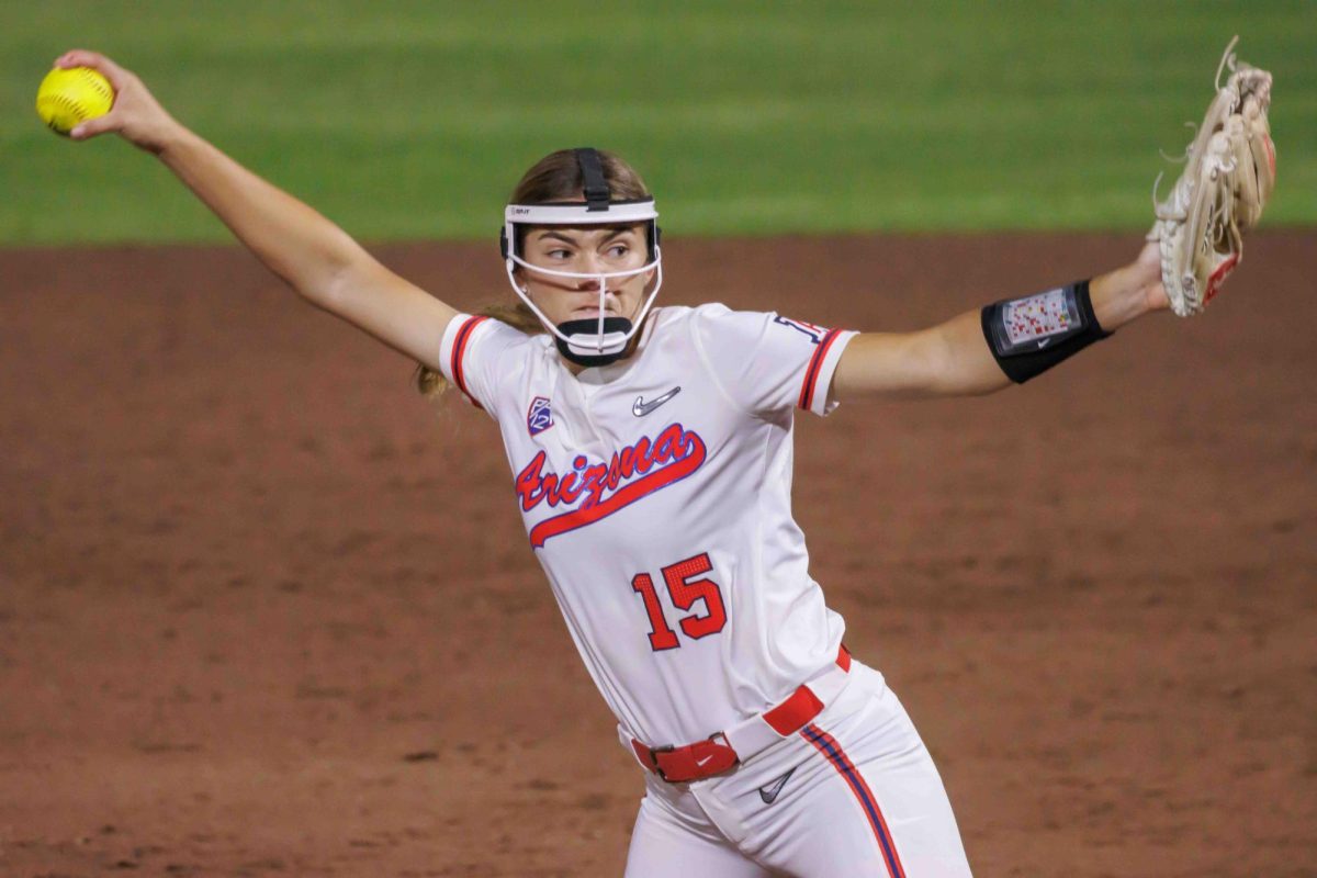 Brooke Mannon a freshman pitcher from Ohio, finished the game for the Arizona softball team on Friday Oct. 27 at Mike Candrea field at Rita Hillenbrand Memorial Stadium. The Wildcats won their fifth fall ball game 9-1.