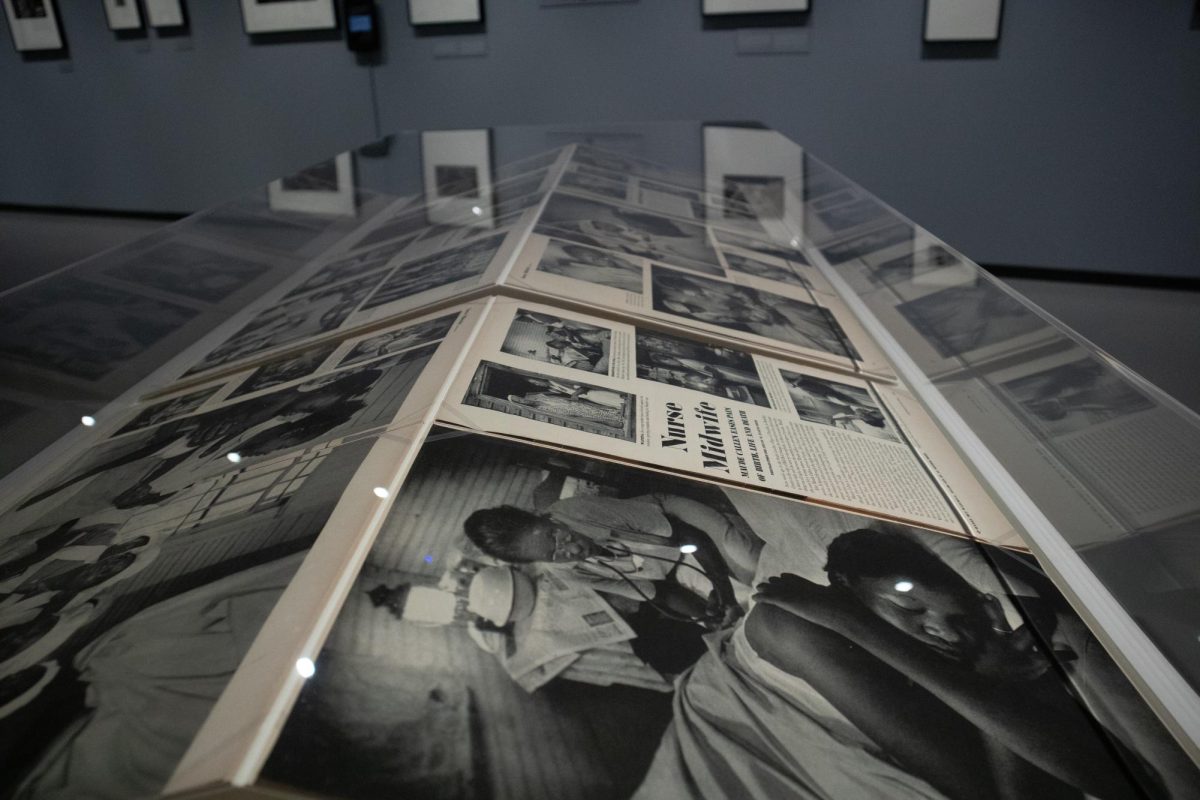 A display of the Nurse Midwife photo essay in Life Magazine by Eugene Smith is shown in the new CCP exhibit in Tucson on Nov. 14. The exhibit explores the body of work of renowned photojournalist Eugene Smith.
