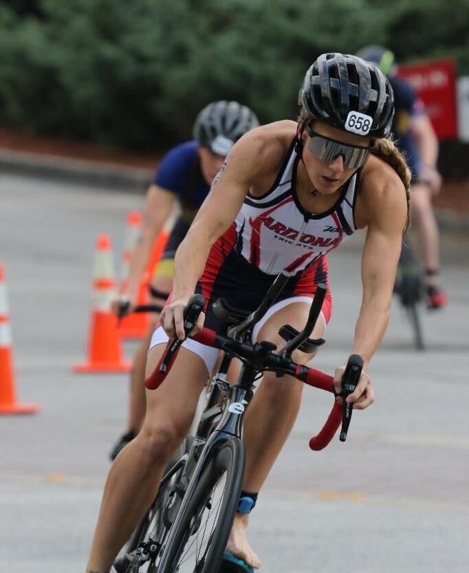 Rollie Grinder, a member of Arizona Tricats, placed first in the sprint distance race and second in the Olympic distance race at last year’s national triathlon competition. (Courtesy Arizona Tricats)