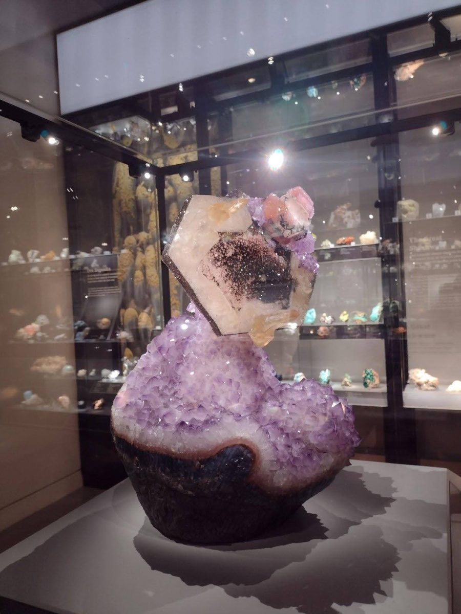 Calcite with quartz, on display at the Alfie Norville Gem and Mineral Museum on Nov. 30, 2023, in Tucson.