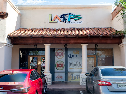 Outside the Laffs Comedy Club on Sept 22, 2023. The cafe opens Thursday, Friday, and Saturday.